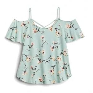 Kaileigh Cold Shoulder Floral Blouse